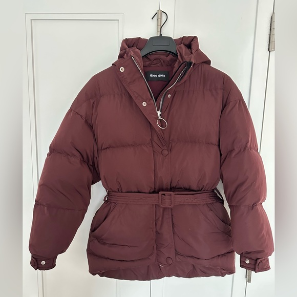 SOLD! SOLD! IENKI IENKI Puffer Jacket in Bordeaux Nylon Size M - Picture 15 of 16
